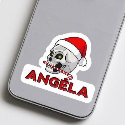 Angela Autocollant Crâne de Noël Laptop Image