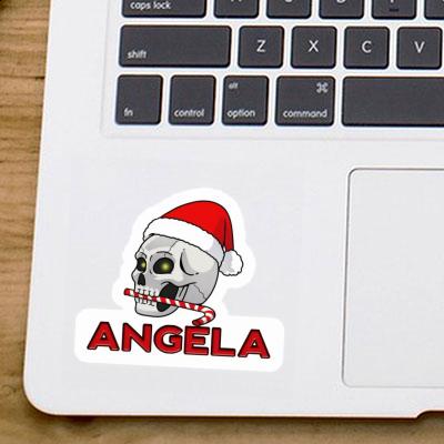 Christmas Skull Sticker Angela Image