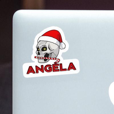 Christmas Skull Sticker Angela Notebook Image