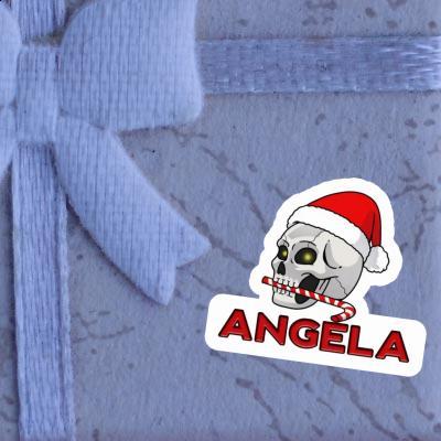 Christmas Skull Sticker Angela Image