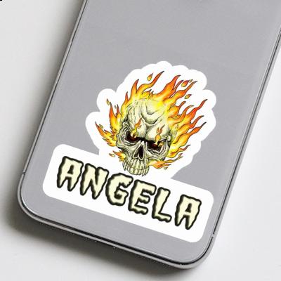 Angela Aufkleber Totenkopf Laptop Image