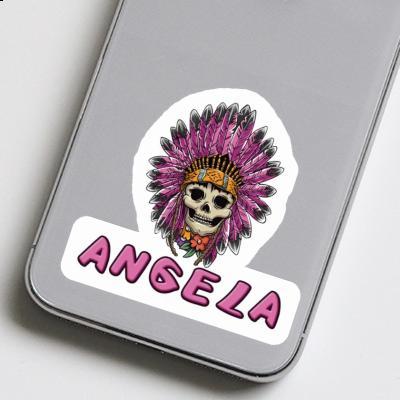 Lady Tête de mort Autocollant Angela Laptop Image