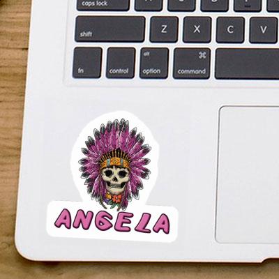 Womens Skull Sticker Angela Notebook Image