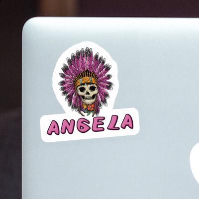 Angela Sticker Damen Totenkopf Notebook Image