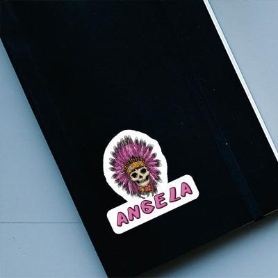 Womens Skull Sticker Angela Image