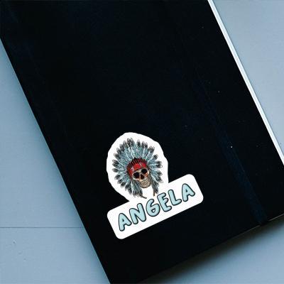 Totenkopf Aufkleber Angela Notebook Image
