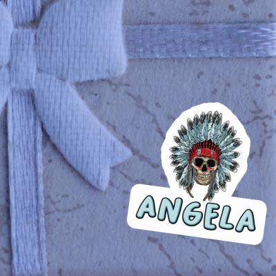 Totenkopf Aufkleber Angela Notebook Image