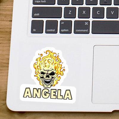 Autocollant Angela Tête de mort Laptop Image
