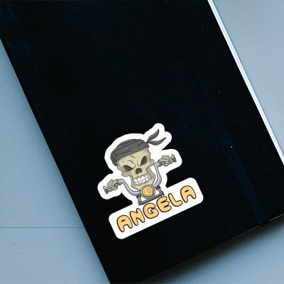 Sticker Angela Motorcycle Rider Laptop Image