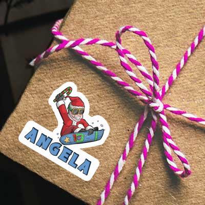 Weihnachts-Snowboarder Aufkleber Angela Gift package Image