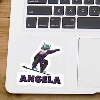 Snowboardeuse Autocollant Angela Laptop Image