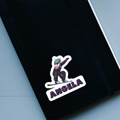 Snowboardeuse Autocollant Angela Notebook Image