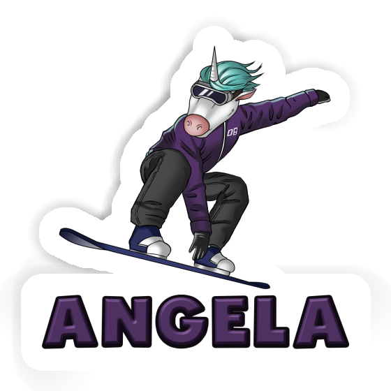 Angela Sticker Snowboarder Laptop Image