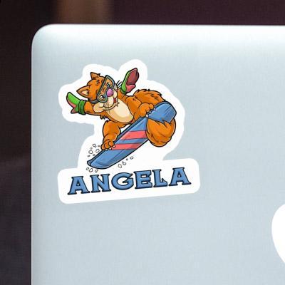 Angela Autocollant Boardeuse Laptop Image