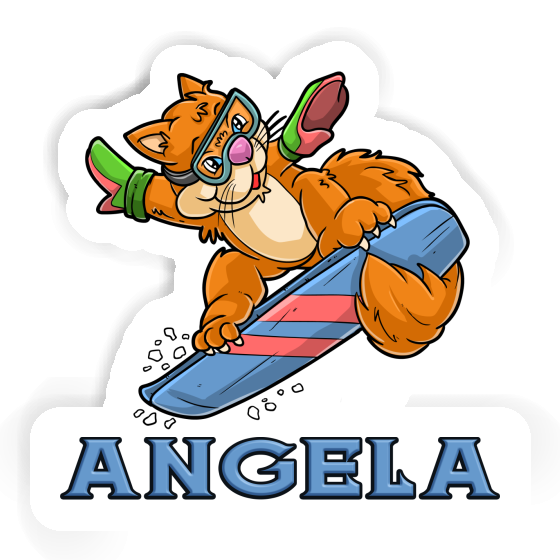 Angela Sticker Snowboarder Notebook Image
