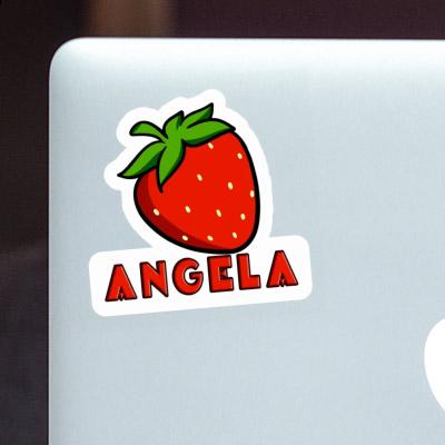 Erdbeere Aufkleber Angela Laptop Image