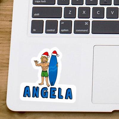 Autocollant Angela Surfeur de Noël Image