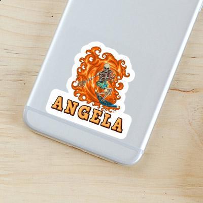 Aufkleber Angela Surfer Notebook Image