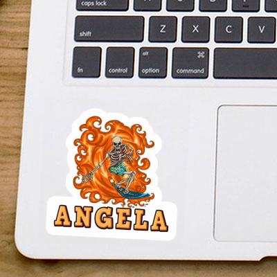 Aufkleber Angela Surfer Laptop Image