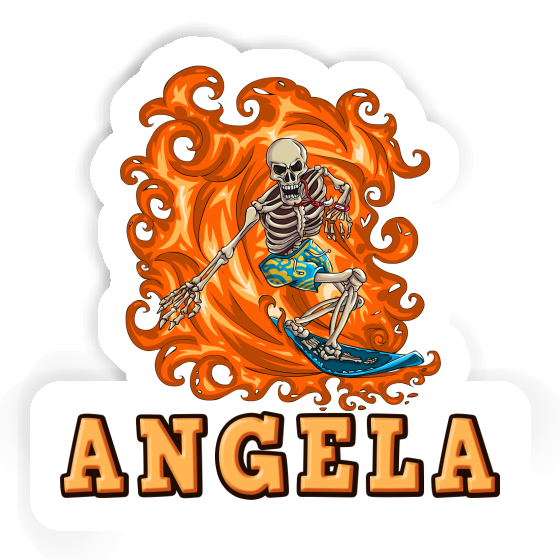 Aufkleber Angela Surfer Image
