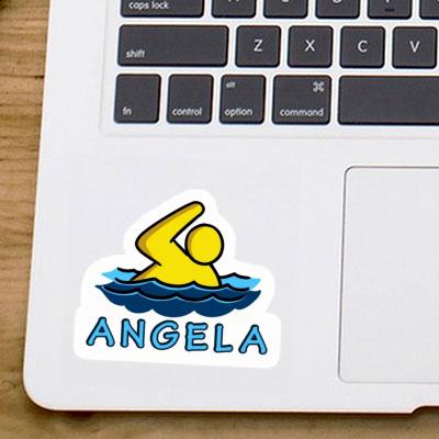 Angela Aufkleber Schwimmer Notebook Image