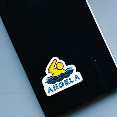 Swimmer Sticker Angela Laptop Image