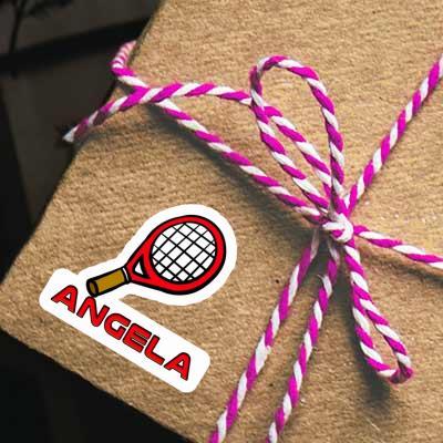 Angela Sticker Tennisschläger Notebook Image