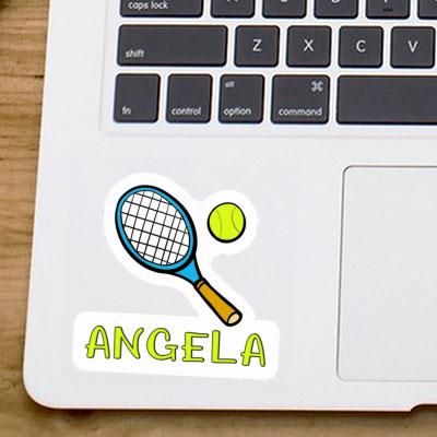 Aufkleber Tennisschläger Angela Laptop Image