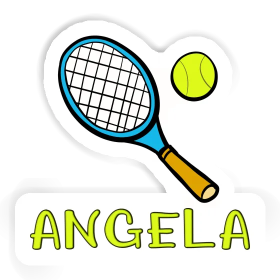 Aufkleber Tennisschläger Angela Image