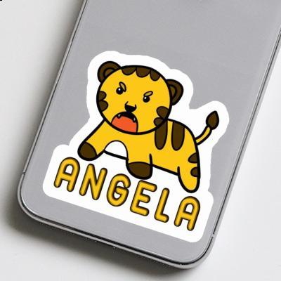 Baby-Tiger Aufkleber Angela Laptop Image