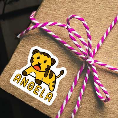Sticker Angela Baby Tiger Laptop Image