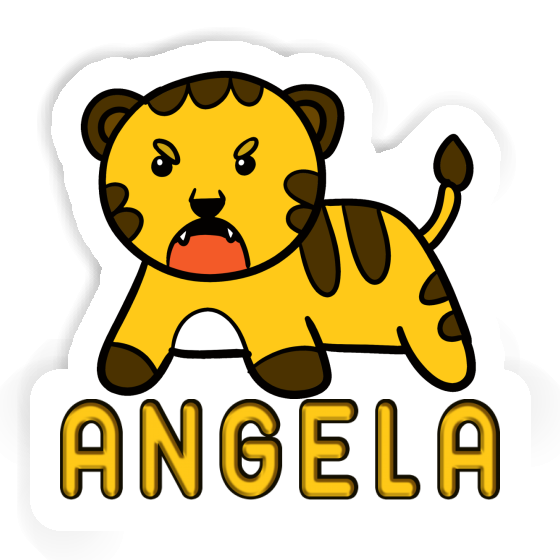 Baby-Tiger Aufkleber Angela Laptop Image