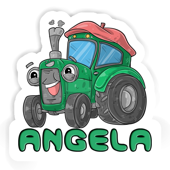Angela Sticker Tractor Laptop Image