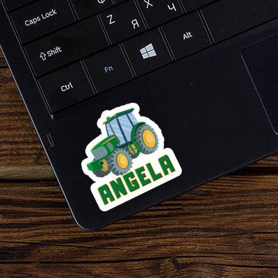 Angela Sticker Tractor Laptop Image