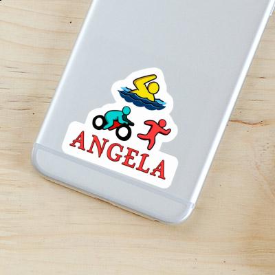 Triathlete Sticker Angela Laptop Image