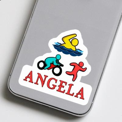 Angela Sticker Triathlet Notebook Image