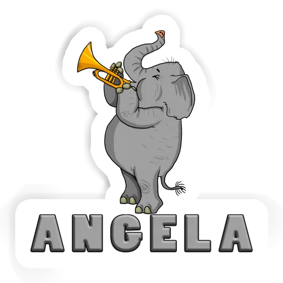 Sticker Angela Elephant Laptop Image