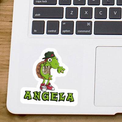 Hip Hop Schildkröte Aufkleber Angela Laptop Image
