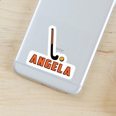 Angela Sticker Floorball Stick Notebook Image
