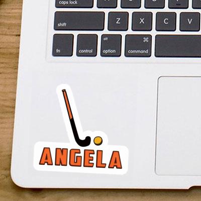 Angela Autocollant Crosse d'unihockey Laptop Image