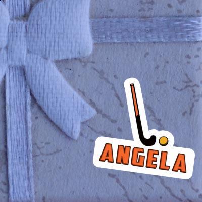Angela Autocollant Crosse d'unihockey Notebook Image