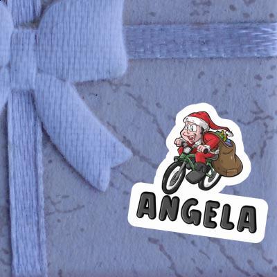 Aufkleber Fahrradfahrer Angela Notebook Image