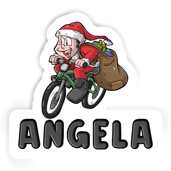 Bicycle Rider Sticker Angela Laptop Image