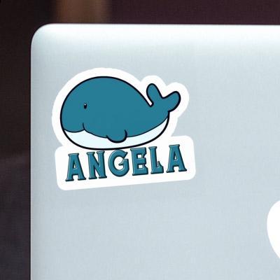 Sticker Whale Fish Angela Laptop Image