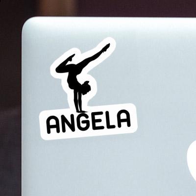 Aufkleber Angela Yoga-Frau Laptop Image