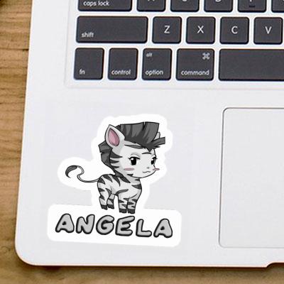 Sticker Zebra Angela Laptop Image