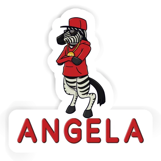Sticker Angela Zebra Laptop Image