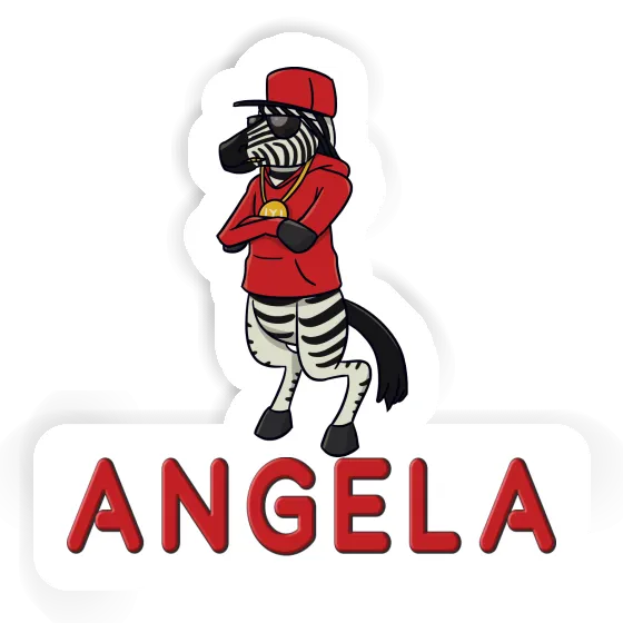 Angela Sticker Zebra Laptop Image