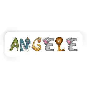 Sticker Angele Animal Font Image