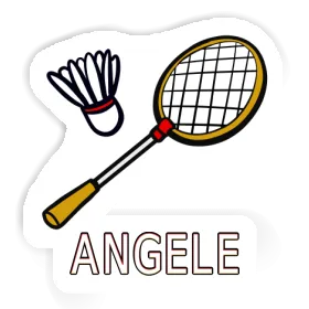 Sticker Angele Badminton Racket Image